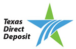 Texas Direct Deposit Logo 150 x 96 pixels