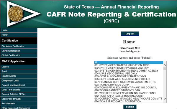 cafr project comprehensive annual financial report gasb